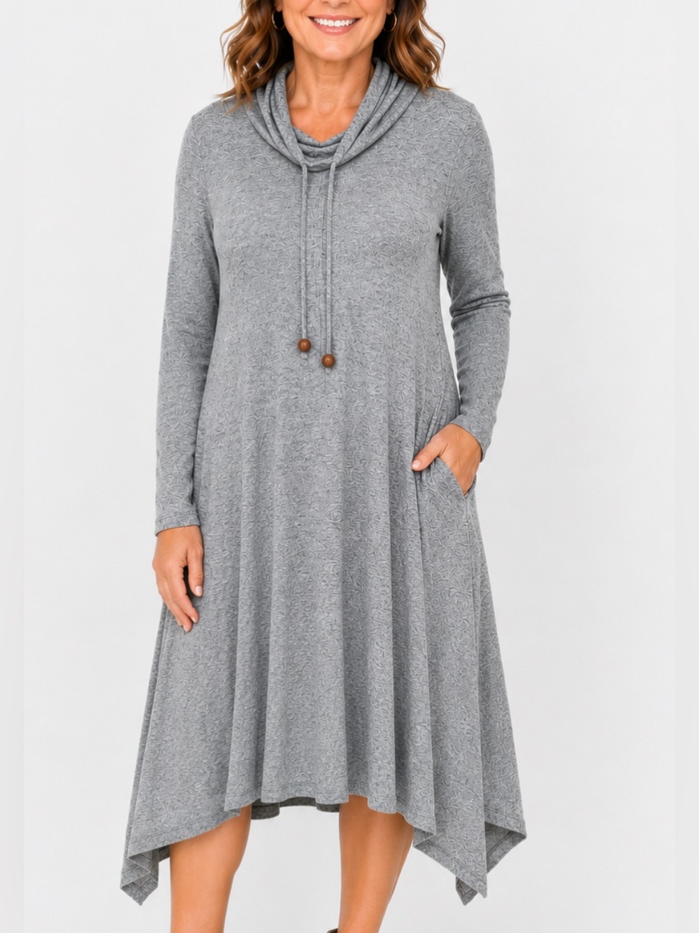 Luxurious Cowl-neck Dress